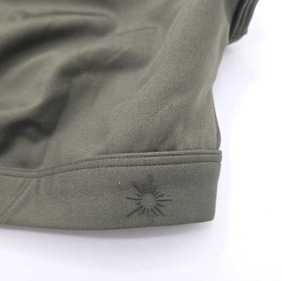 Offline x Aerie | Olive Green Mesh Back Sports Bra Size Medium - Picture 2 of 6